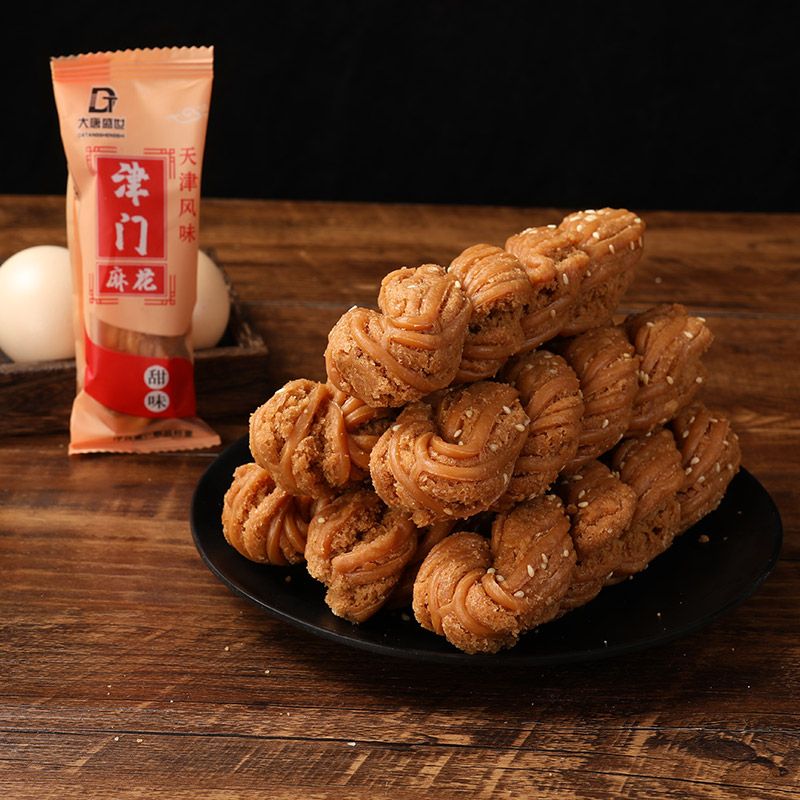 大唐盛世麻花：正宗天津津门风味，网红糕点新宠，整箱批发，尝鲜必备！
