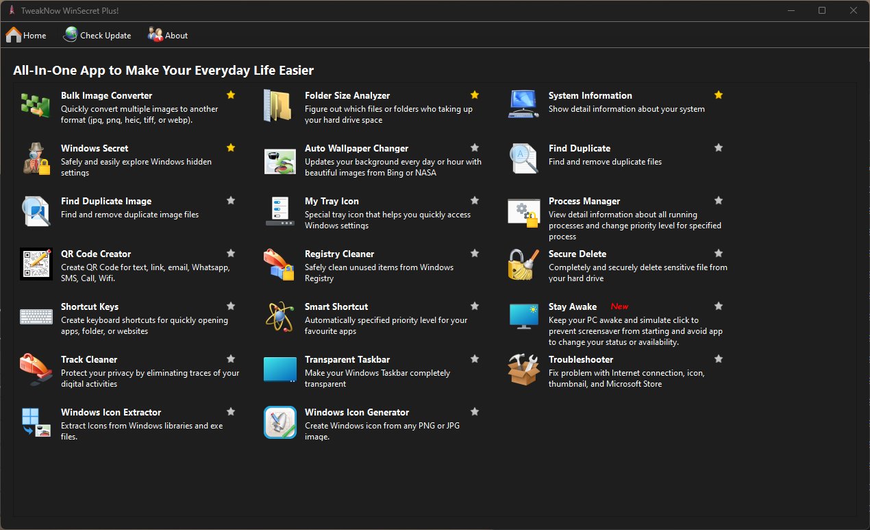 系统优化工具 | TweakNow WinSecret Plus! v7.9.8 中文绿色版