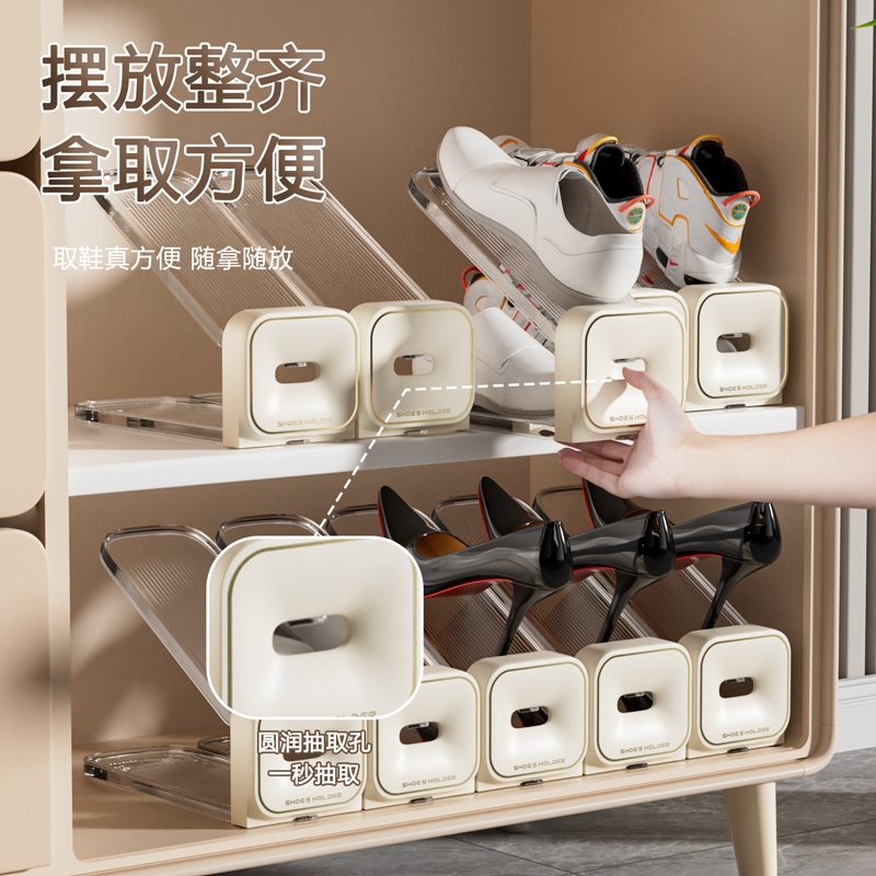 鞋盒收纳盒透明鞋子置物架省空间神器，入户门简易鞋柜多层家用门口收纳大法！✨