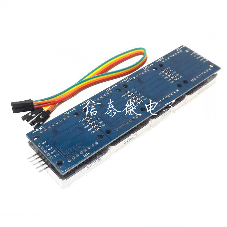 MAX7219点阵模块：单片机控制下的视觉盛宴，4点阵合一显示屏模块详解