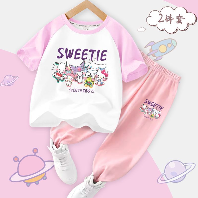 2025新款库洛米美乐蒂玉桂狗衣服女童套装！夏天穿它出街太吸睛了！✨