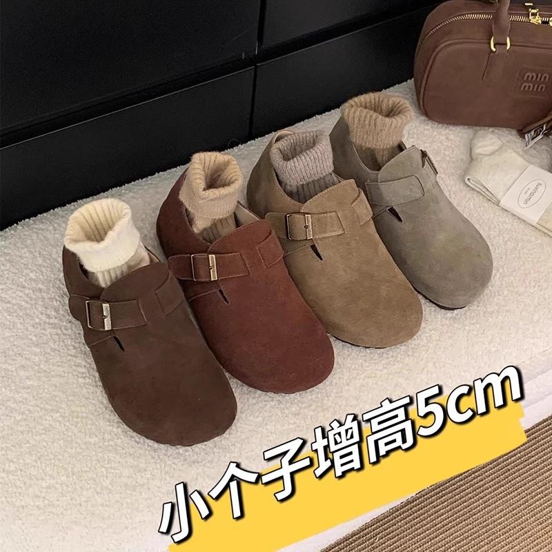 小个子福音！5CM内增高牛皮勃肯鞋，丑萌乐福鞋也能穿出新高度
