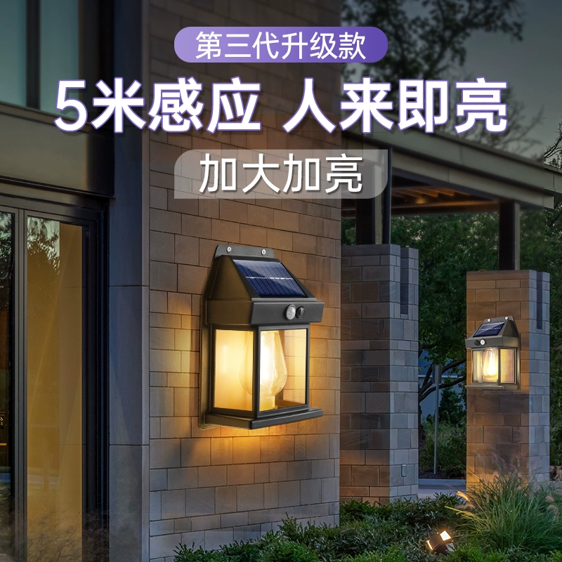 户外太阳能壁灯：点亮你的庭院，复古美式风情来袭！