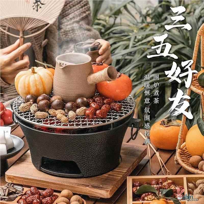 铸铁老式烤火炉：冬日里的温暖守护者 室外烧烤神器！柈子也能玩出新花样！柈子取暖烧烤两不误！