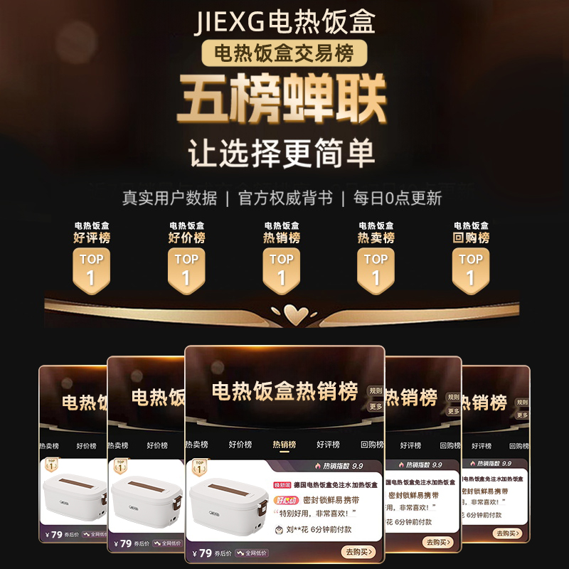 免注水电热饭盒：304不锈钢插电加热车载饭盒，便捷生活新神器！