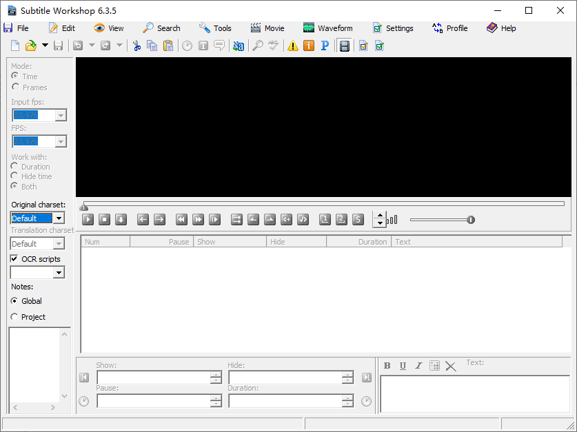 Subtitle Workshop(字幕编辑软件) v6.3.5 多语便携版