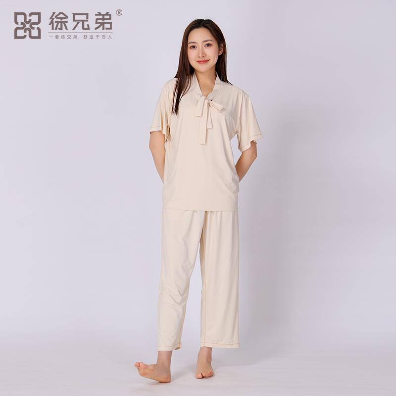 徐兄弟汗蒸服浴服男女款冰凉丝冰丝曲水睡衣洗浴按摩家居服兰亭：夏日清凉新宠，解锁养生新方式！