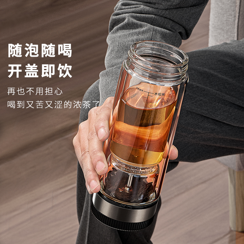 茶之恋茶水分离杯：高端商务人士的必备神器！✨