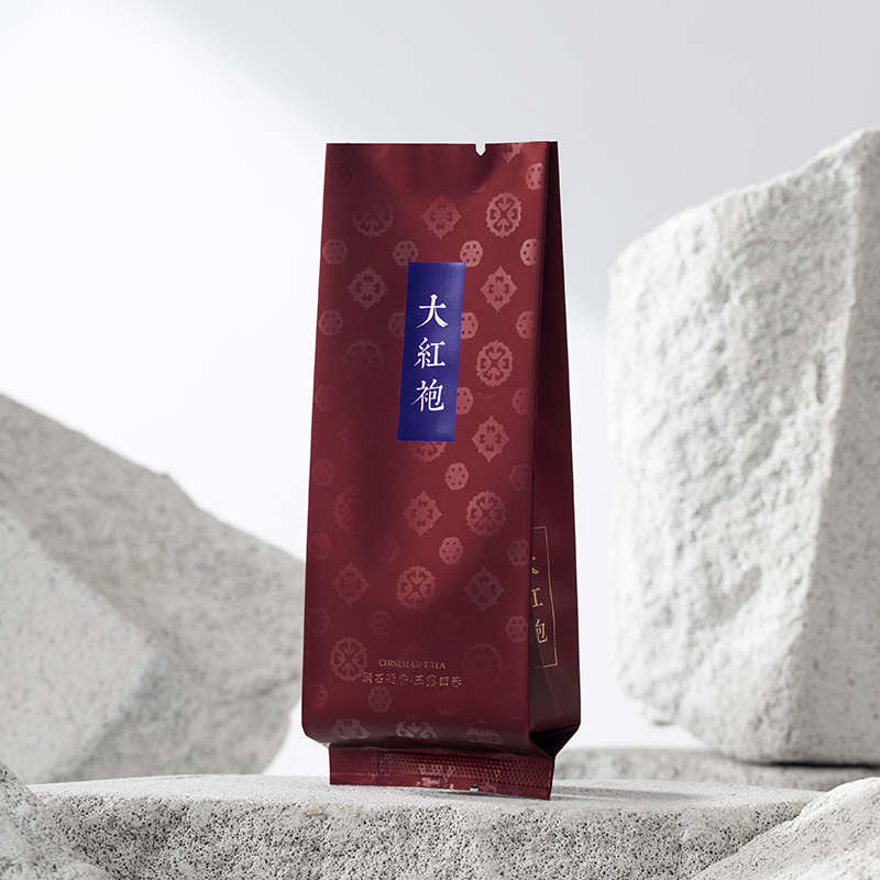 大红袍素心兰古树普洱妃子笑公版三色烫金泡袋长款15厘米，定制专属茶香体验✨
