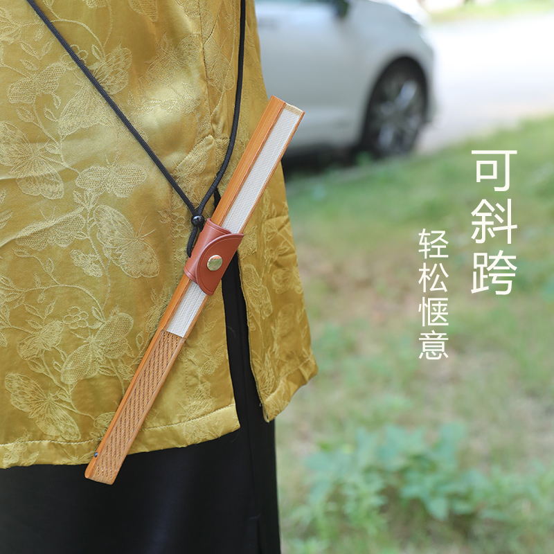 原创牛皮扇箍+扇套+扇绳：十寸扇防丢神器，优雅随行不放手！