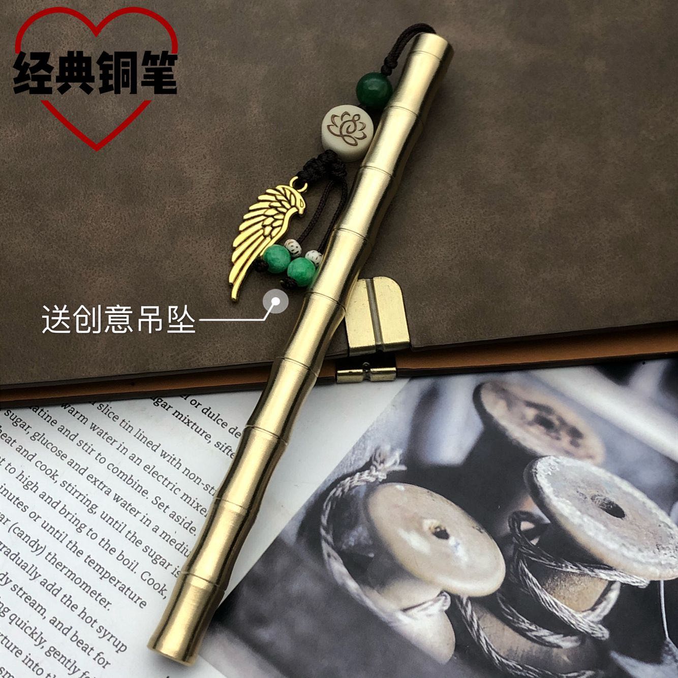 朵云轩莲形灵芝鹤汉风铜笔挂：古韵今风，自用收藏送礼两相宜！