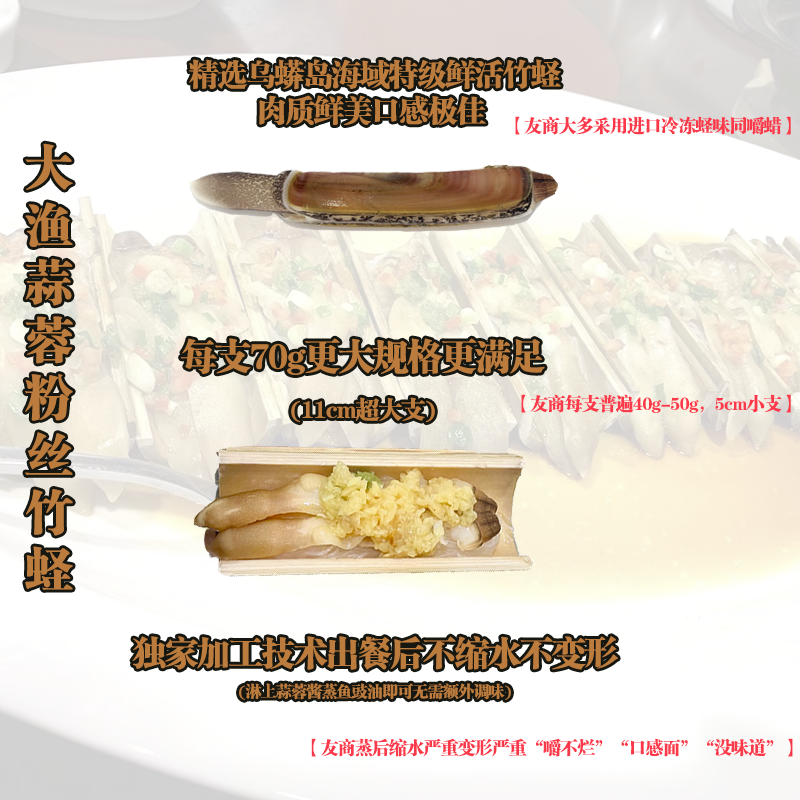 大渔蒜蓉竹蛏子：一场在家也能享受的海鲜盛宴！