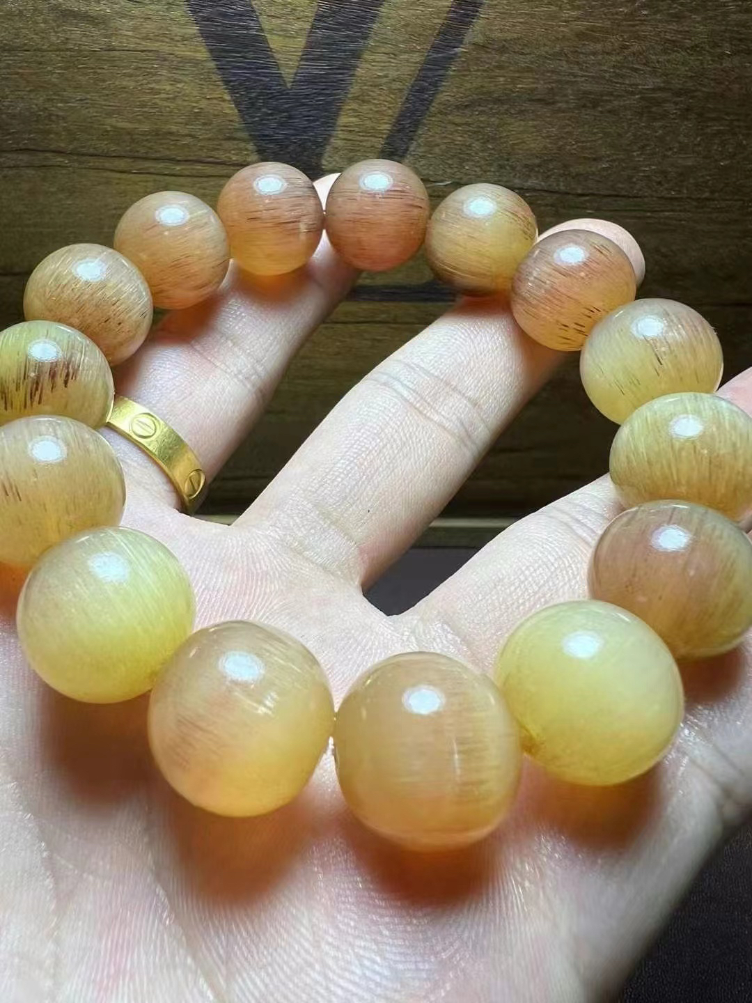 天然披毛犀角黑金手串：非洲老犀角鱼籽纹竹丝纹，收藏送礼养生文玩新宠！