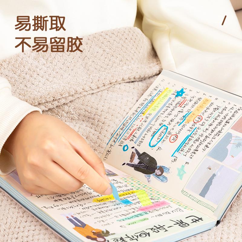 得力9064荧光标签：五色分类贴，办公神器大揭秘！