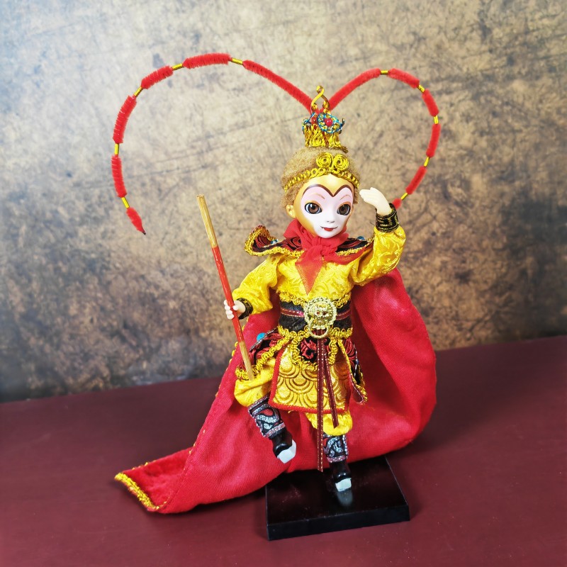 正品京合坊娃娃绢人人偶：大圣归来，Q版大号手工艺品，外事礼品新宠