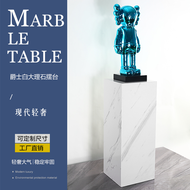 天然黑白根大理石摆件：酒店大堂客厅玄关的艺术品展示台，奢华典范