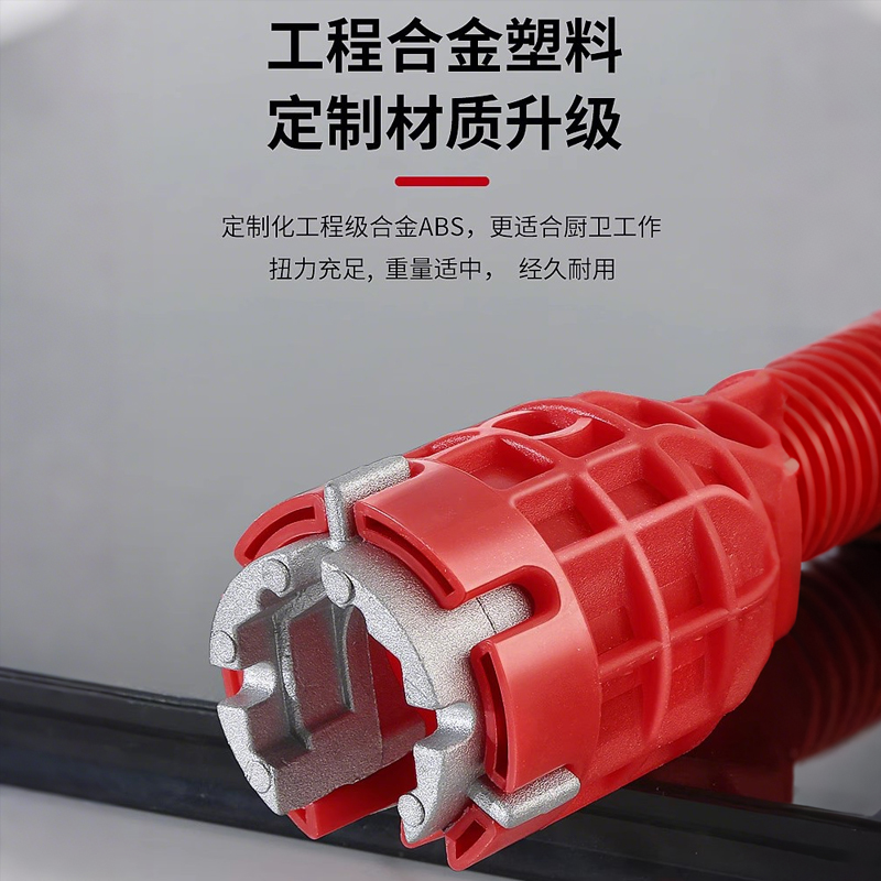 高碳钢多功能水槽扳手：浴室维修神器，轻松搞定各种水管问题！️