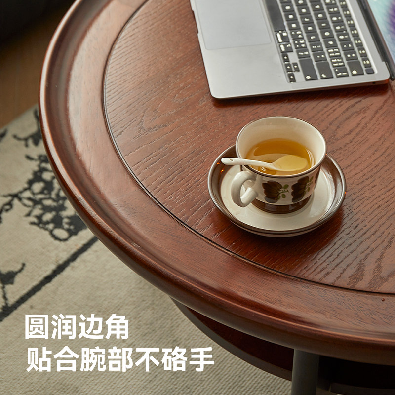 法式实木胡桃色茶几：复古中古风，点亮你的小户型客厅！