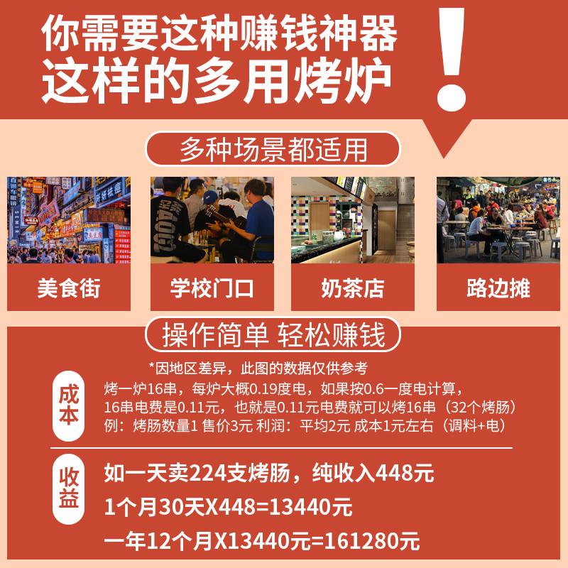 摆地摊神器！博臣电烤肉串机无烟自动旋转，烤面筋羊肉串超火
