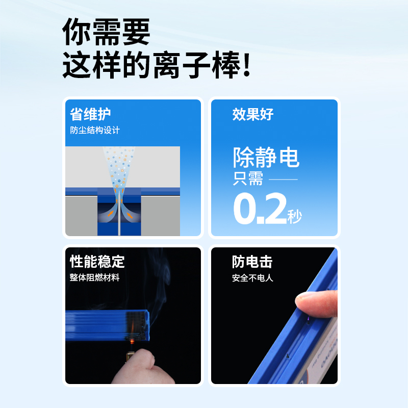 埃用TR7051工厂薄膜印刷塑料离子除尘除静电棒，纺织业促销必备神器！