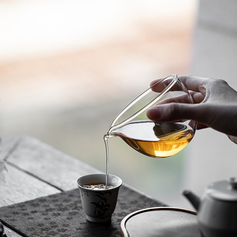 绿昌明加厚玻璃公道杯：透明之美，品茶新体验✨