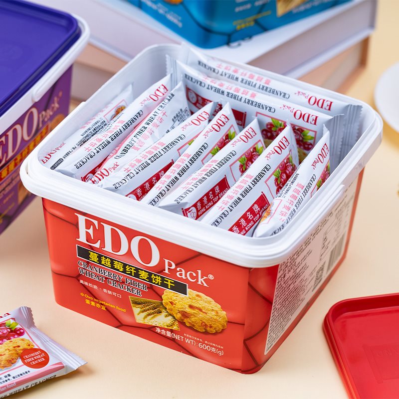 香港EDO Pack蔓越莓蓝莓纤麦粗杂粮饼干，零食界的健康新宠儿！