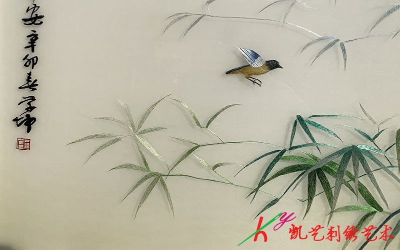 苏绣成品竹子花鸟：让卧室变身东方艺术馆，美得不像话！