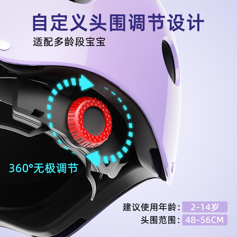 轮滑护具儿童头盔骑行全套装备：保护宝贝的每一个转弯！