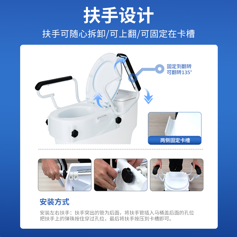 老年人通用马桶加高垫：助你轻松如厕，告别蹲坐难题！