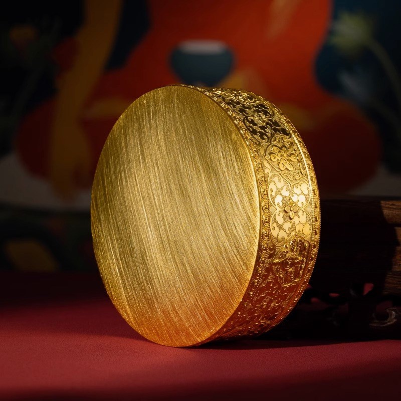 纯铜镀金曼扎盘：藏传佛教艺术珍品，点亮心灵之光✨