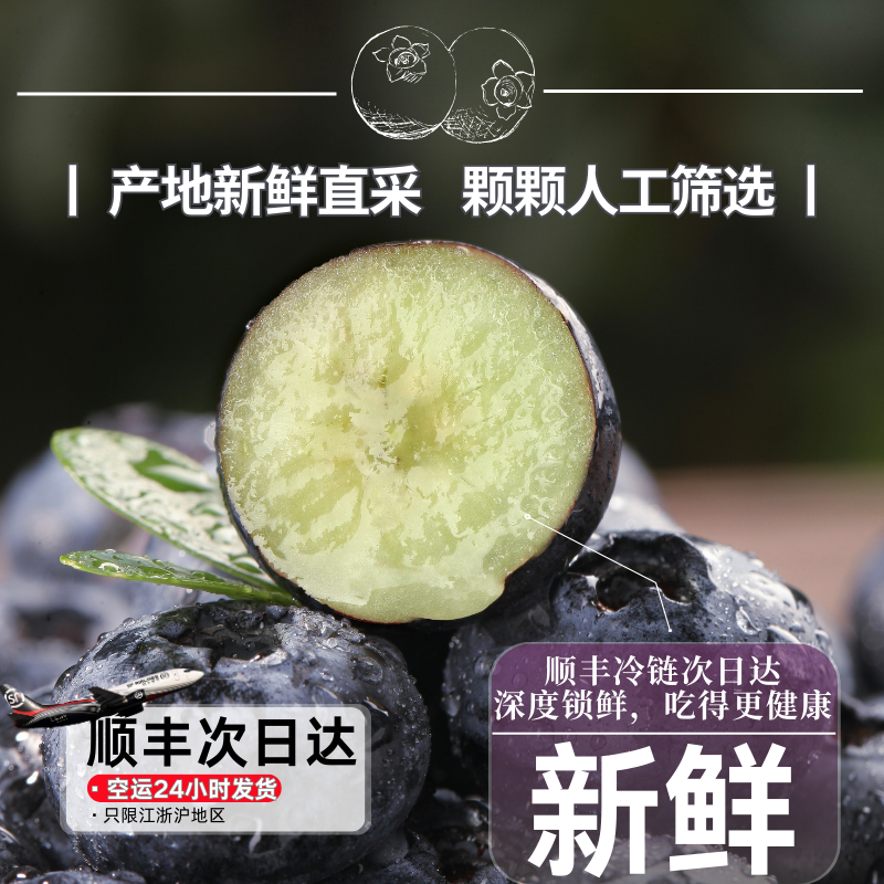 蓝莓界的扛把子，秘鲁怡颗莓花香冻斤特大果梅，让你一口入魂！✨