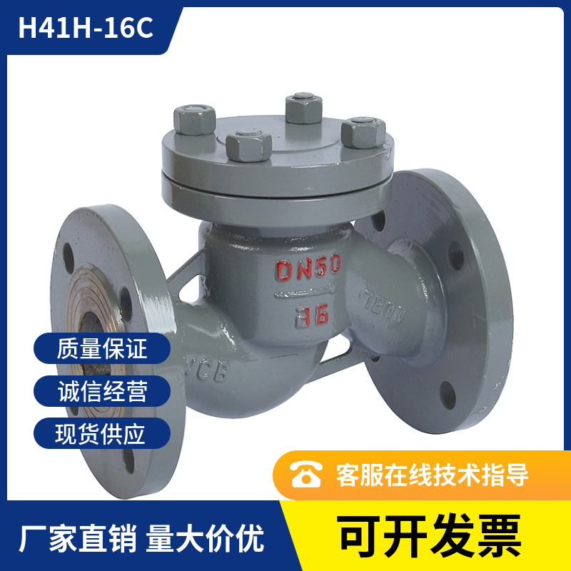 上海加能阀门铸钢法兰止回阀H44H/H41H立卧-16C/25C/40C/64C/100C：工业阀门的守护神