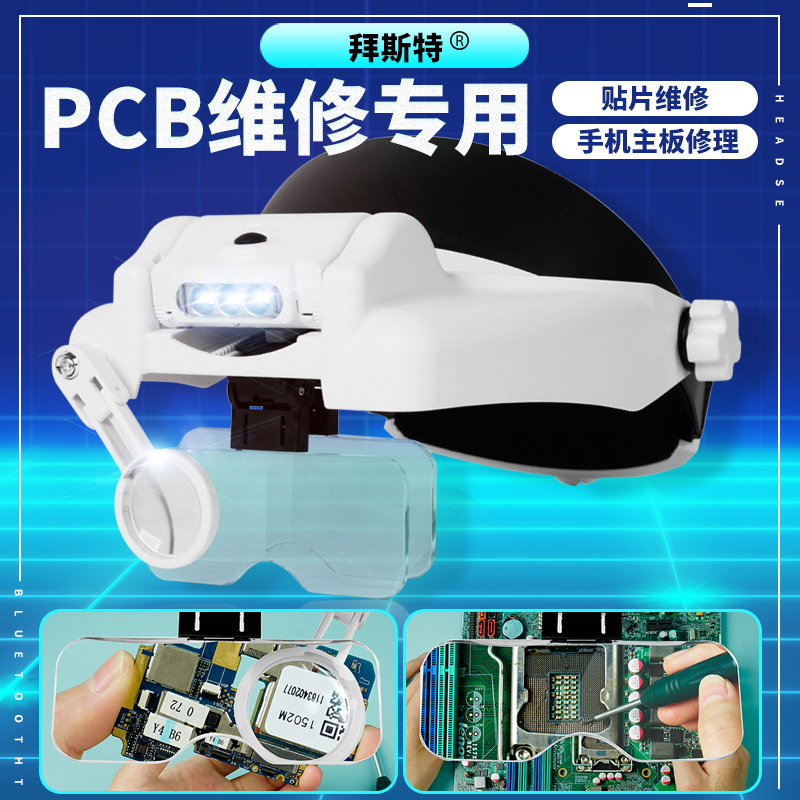 头戴式放大镜：老年人阅读高清手机维修表的神器！