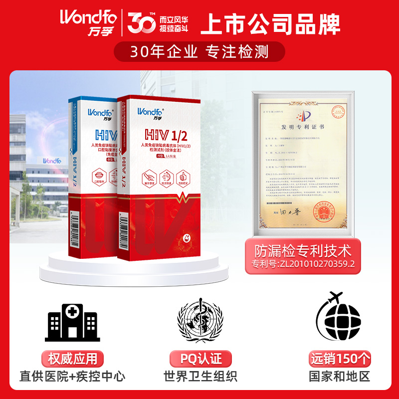 万孚医用HIV检测纸：唾液自检，无痛无创，轻松搞定艾滋病检测！