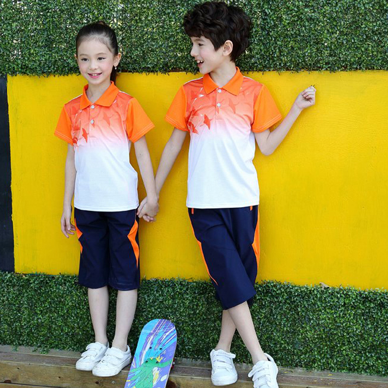 中小学生校服中裤+幼儿园园服儿童班服薄款短裤套装，定制专属LOGO，潮流来袭！