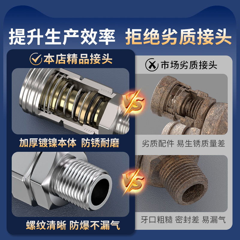 C式自锁快速接头大揭秘：气管快插配件全解析，空压机汽气泵吹尘枪气鼓SP轻松搞定！