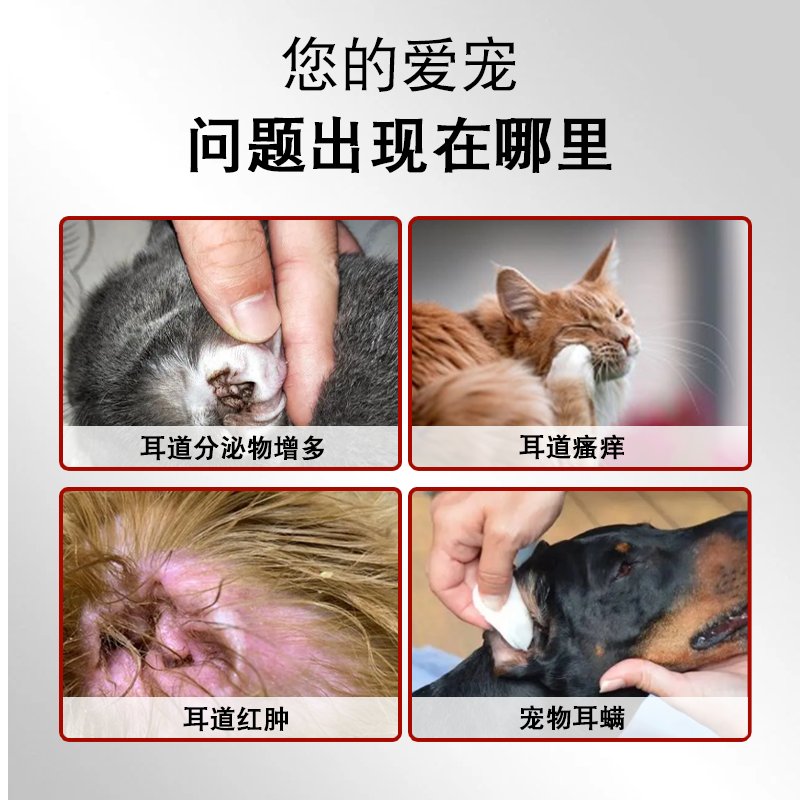 耳肤灵&amp;威隆滴耳液：宠物耳炎耳螨克星，铲屎官必备神器！