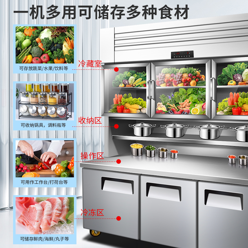 不锈钢子母柜冰箱：全能厨房助手，让你的美食生活更精彩！✨