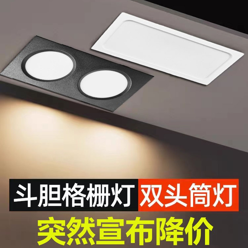 LED单头双头长方形筒灯：网格吊顶专用嵌入式过道天花格栅斗胆射灯选购全攻略