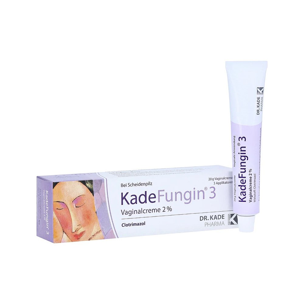 欧洲直邮德国药房KadeFungin妇科阴道炎克霉唑乳霜3天量含导入器，女性健康守护神！