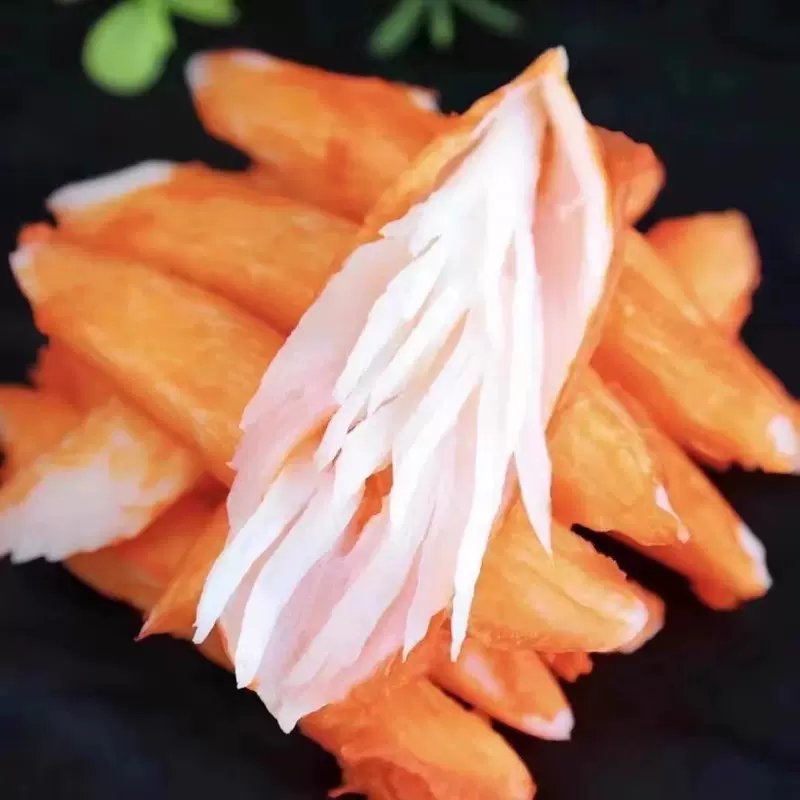 只此蟹味力：松叶鳕鱼蟹味柳，500g即食沙拉日料寿司的秘密武器！