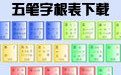 五笔字根表图2.0
