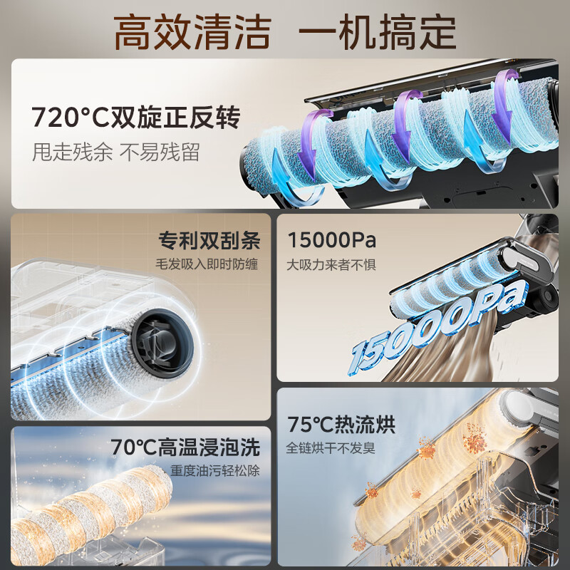 美的洗地机GX5H：高温热洗烘，家居清洁新革命！