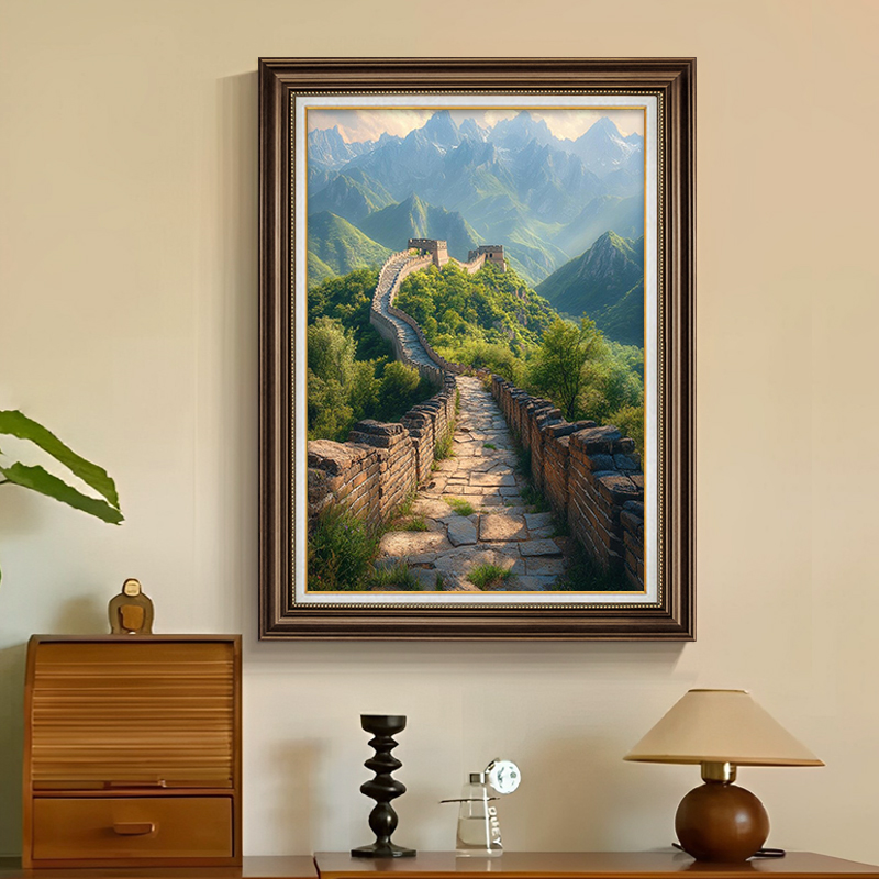 美式复古手绘油画：打造高级感家居氛围，入户走廊过道挂画必备✨