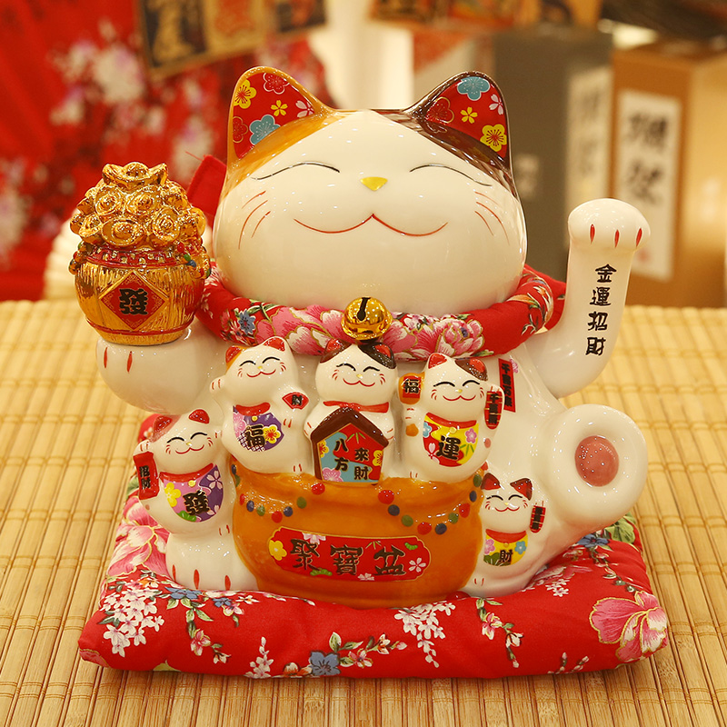 开业必备！摇手摆件大号发财猫，自动招财，生意兴隆送不停！
