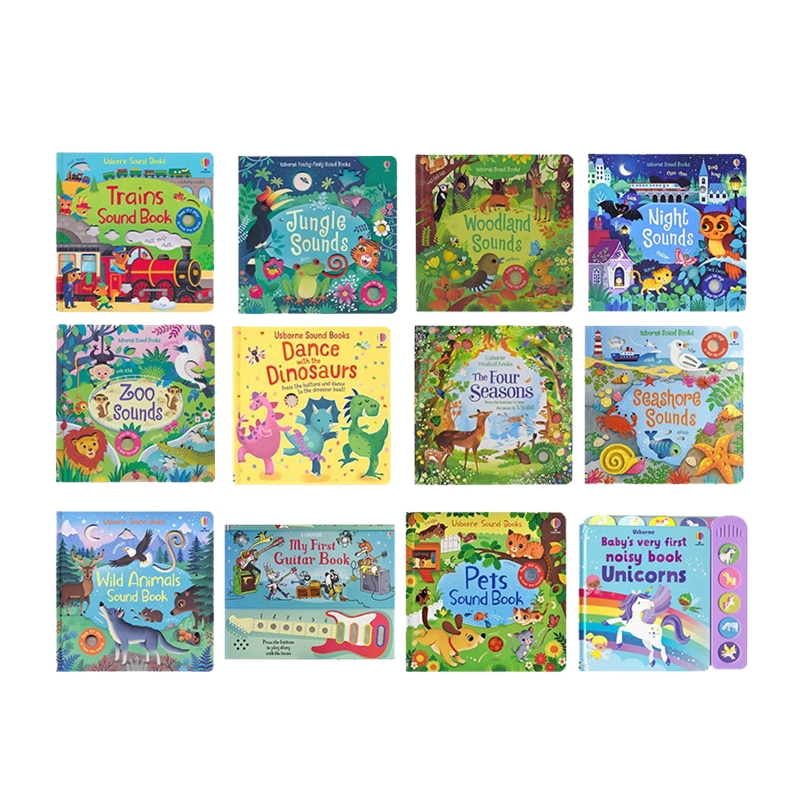 Usborne发声书系列：火车丛林夜晚动物园，幼儿音乐启蒙新神器！