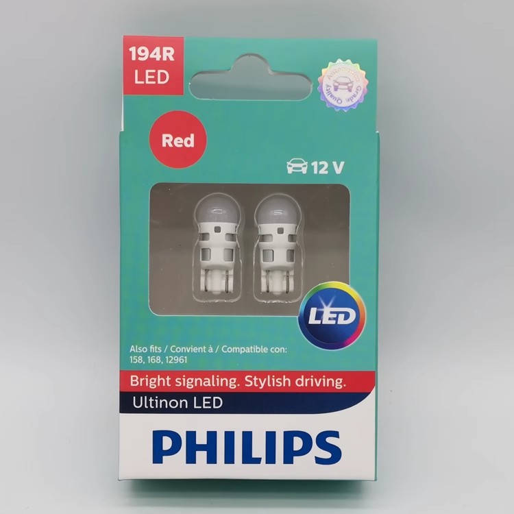 飞利浦LED T10灯泡：照亮你的夜，超亮白红光，点亮驾驶新体验！