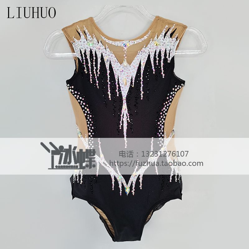 LIUHUO艺术体操服黑红BD8159！这颜值和性能直接封神！