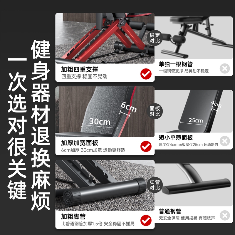 哑铃凳仰卧起坐辅助器：家庭健身新宠，燃脂塑形必备神器！