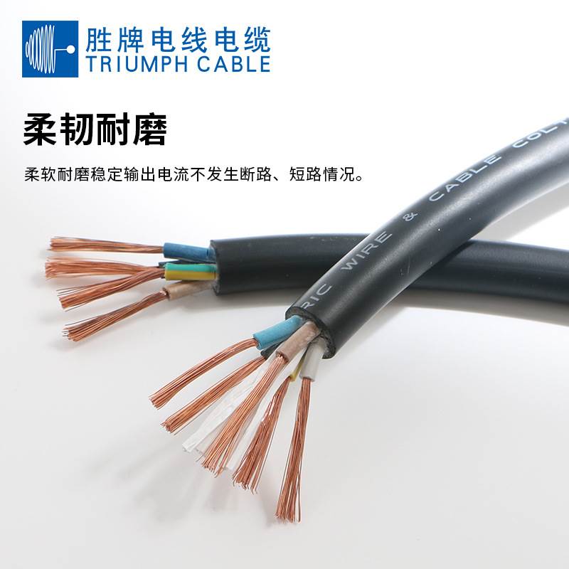 Ip44插头橡胶户外防水电源线，欧规出口电线工厂H07RN-F，户外用电新选择！
